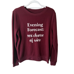 Kismet Burgundy Red Relaxed Sweatshirt Women’s M